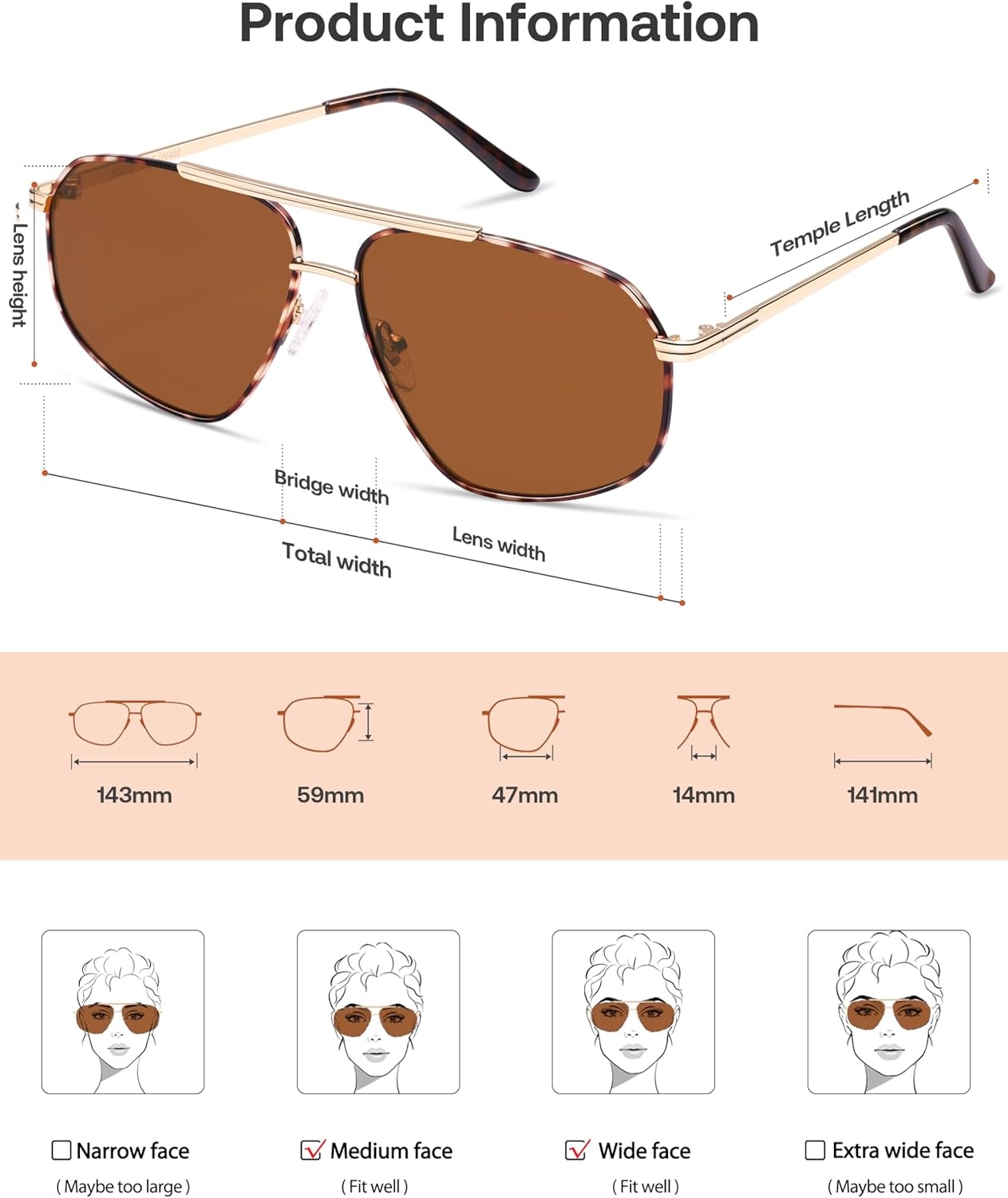 image:imageSOJOS Retro Hexagon Aviator Sunglasses for Women Men Trendy Vintage UV400 Protection Shades SJ1200TortoiseBrown