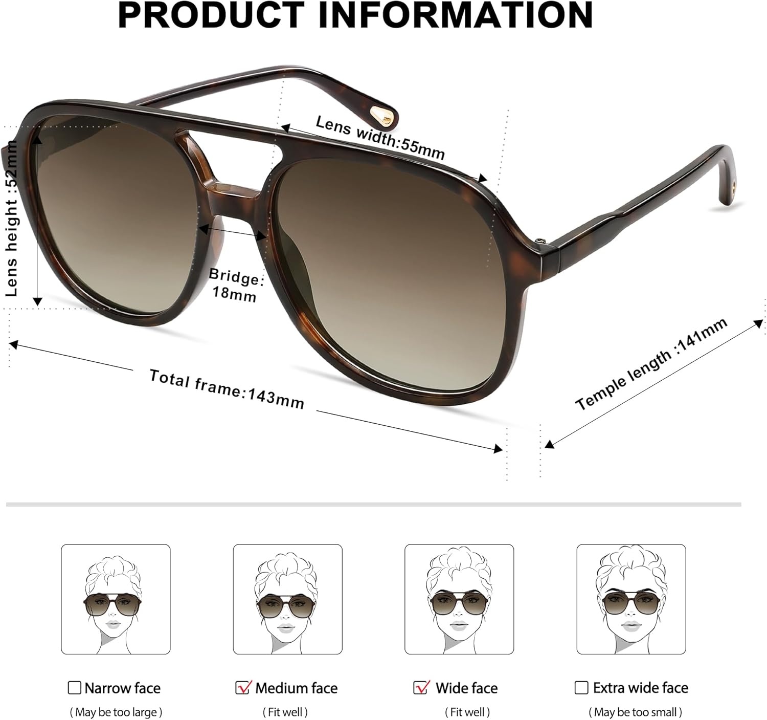image:imageSOJOS Retro Polarized Aviator Sunglasses Womens Mens Classic 80s 90s Vintage Trendy Square Aviators SJ2174Dark TortoiseBrown