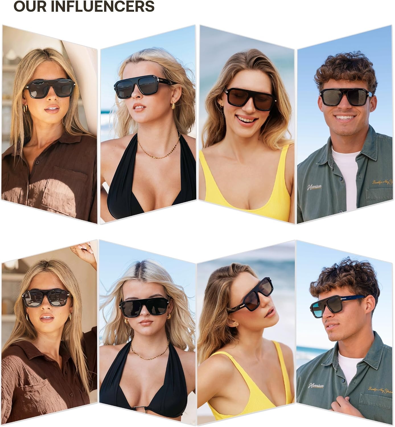 image:imageSOJOS Retro Thick Polarized Aviator Sunglasses for Women Men Vintage Oversized Square Shades SJ2384BlackBrown
