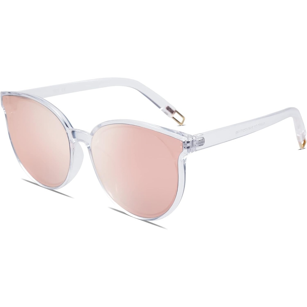 image:imageSOJOS Fashion Round Sunglasses for Women Men Oversized Vintage Shades SJ2057ClearPink