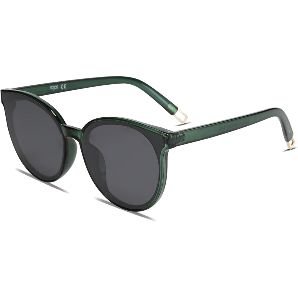 image:imageSOJOS Fashion Round Sunglasses for Women Men Oversized Vintage Shades SJ2057GreenGreen