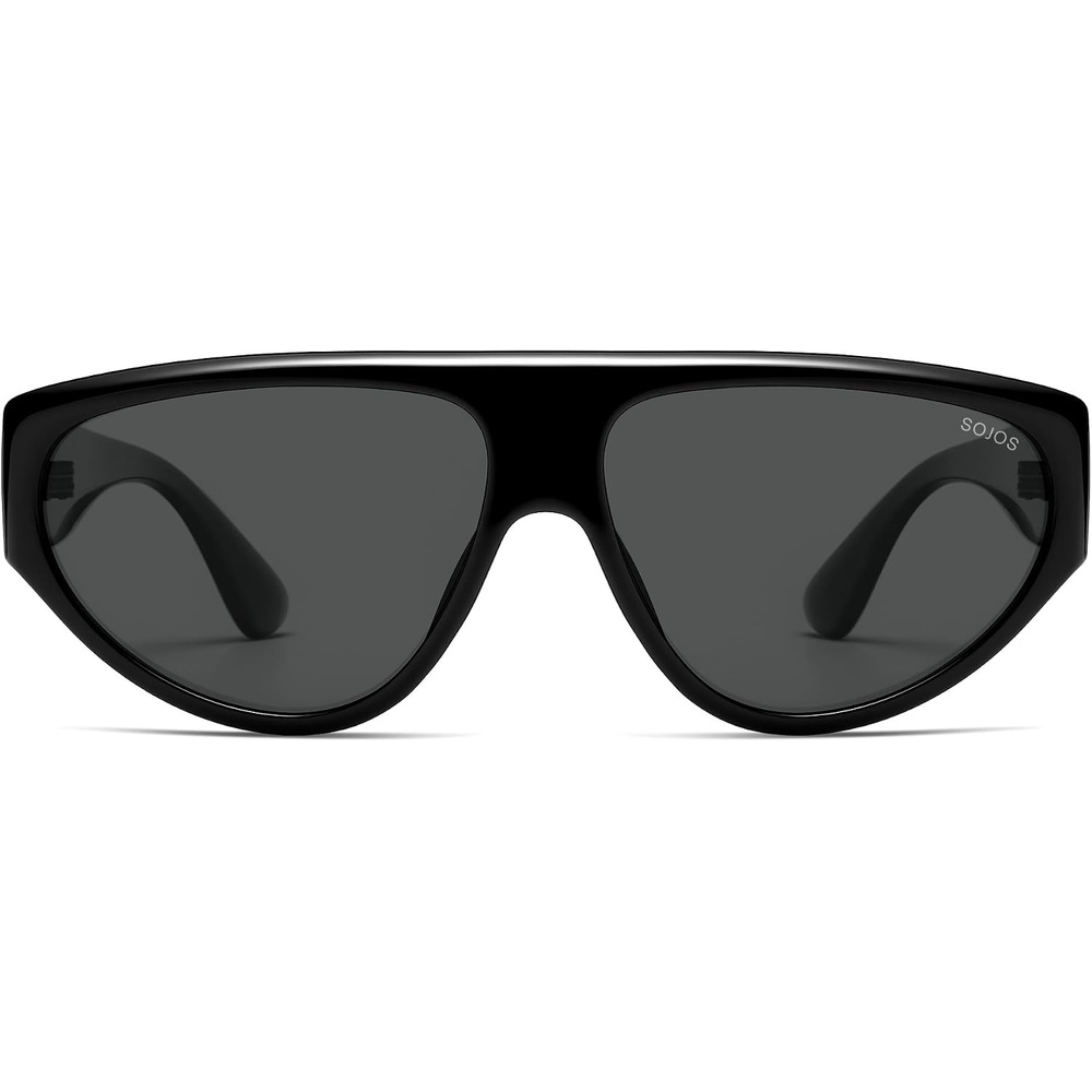 image:imageSOJOS Trendy Oversized Polarized Aviator Sunglasses Womens Mens Large 80s 90s Retro Vintage Shades SJ2705BlackGrey