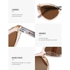 image:imageSOJOS Acetate Cat Eye Sunglasses Women Handmade Polarized Retro Lightweight Fashion 90s Style UV400 Sunnies LolaChampagneBrown