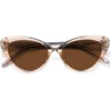 image:imageSOJOS Acetate Cat Eye Sunglasses Women Handmade Polarized Retro Lightweight Fashion 90s Style UV400 Sunnies LolaChampagneBrown