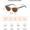 image:imageSOJOS Acetate Cat Eye Sunglasses Women Handmade Polarized Retro Lightweight Fashion 90s Style UV400 Sunnies LolaChampagneBrown