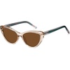 image:imageSOJOS Acetate Cat Eye Sunglasses Women Handmade Polarized Retro Lightweight Fashion 90s Style UV400 Sunnies LolaChampagneBrown