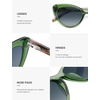 image:imageSOJOS Acetate Cat Eye Sunglasses Women Handmade Polarized Retro Lightweight Fashion 90s Style UV400 Sunnies LolaGreenGrading Grey