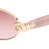 image:imageSOJOS Acetate Oval LimitedEdition Sunglasses Women Vintage Seashell amp Diamond Accents Elegant Sun Glasses LovelaceGoldGradient Red