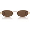 image:imageSOJOS Acetate Oval LimitedEdition Sunglasses Women Vintage Seashell amp Diamond Accents Elegant Sun Glasses LovelaceGoldLight Brown
