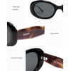 image:imageSOJOS Acetate Oval Polarized Sunglasses for Women Retro 90s UV400 Protection Sun Glasses CamilleBlackGrau