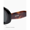 image:imageSOJOS Acetate Oval Polarized Sunglasses for Women Retro 90s UV400 Protection Sun Glasses CamilleBlackGrau