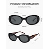 image:imageSOJOS Acetate Oval Polarized Sunglasses for Women Retro 90s UV400 Protection Sun Glasses CamilleBlackGrau