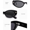 image:imageSOJOS Acetate Polarized Cat Eye Sunglasses for Women Lightweight Retro Vintage Sun Glasses UV400 Protection Chic EnchantedBlackGrey