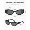 image:imageSOJOS Acetate Polarized Cat Eye Sunglasses for Women Lightweight Retro Vintage Sun Glasses UV400 Protection Chic EnchantedBlackGrey