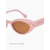 image:imageSOJOS Acetate Polarized Cat Eye Sunglasses for Women Lightweight Retro Vintage Sun Glasses UV400 Protection Chic EnchantedPinkBrown