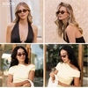 image:imageSOJOS Acetate Polarized Oval Sunglasses Women Retro Handmade Narrow Y2K Lightweight Vintage 90s Designer Sun Glasses LonaBlackGrey