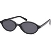 image:imageSOJOS Acetate Polarized Oval Sunglasses Women Retro Handmade Narrow Y2K Lightweight Vintage 90s Designer Sun Glasses LonaBlackGrey