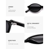 image:imageSOJOS Acetate Polarized Oval Sunglasses Women Retro Handmade Narrow Y2K Lightweight Vintage 90s Designer Sun Glasses LonaBlackGrey