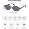 image:imageSOJOS Acetate Polarized Oval Sunglasses Women Retro Handmade Narrow Y2K Lightweight Vintage 90s Designer Sun Glasses LonaGreyGrey