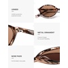 image:imageSOJOS Acetate Polarized Oval Sunglasses Women Retro Handmade Narrow Y2K Lightweight Vintage 90s Designer Sun Glasses LonaLight TurquoiseBrown
