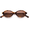 image:imageSOJOS Acetate Polarized Oval Sunglasses Women Retro Handmade Narrow Y2K Lightweight Vintage 90s Designer Sun Glasses LonaTurquoiseBrown
