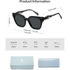 image:imageSOJOS Acetate Polarized Oversize Square Sunglasses for Women Trendy Sun Glasses AudreyBlackGrey