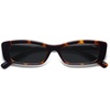 image:imageSOJOS Acetate Polarized Rectangle Sunglasses for Women Retro 90s Trendy Sun Glasses PiperBraunGrey