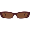 image:imageSOJOS Acetate Polarized Rectangle Sunglasses for Women Retro 90s Trendy Sun Glasses PiperBurgundy