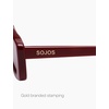 image:imageSOJOS Acetate Polarized Rectangle Sunglasses for Women Retro 90s Trendy Sun Glasses PiperBurgundy