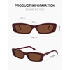 image:imageSOJOS Acetate Polarized Rectangle Sunglasses for Women Retro 90s Trendy Sun Glasses PiperBurgundy