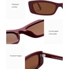 image:imageSOJOS Acetate Polarized Rectangle Sunglasses for Women Retro 90s Trendy Sun Glasses PiperBurgundy