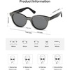 image:imageSOJOS Acetate Polarized Retro Round Sunglasses for Men Women Classic UV400 Protection Sun Glasses OasisBlackGrey
