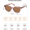 image:imageSOJOS Acetate Polarized Retro Round Sunglasses for Men Women Classic UV400 Protection Sun Glasses OasisTransparent BrownBrown