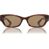 image:imageSOJOS Acetate Polarized Retro Sunglasses for Women Cateye Narrow UV400 Protection Sun Glasses Fire CoralBrownWarm Tea