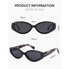 image:imageSOJOS Acetate Polarized Retro Sunglasses for Women Oval CatEye Vintage Narrow Sun Glasses SJ3131 ShimmerBlackGrey