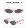 image:imageSOJOS Acetate Polarized Retro Sunglasses for Women Oval CatEye Vintage Narrow Sun Glasses SJ3131 ShimmerPinkGrey