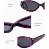 image:imageSOJOS Acetate Polarized Retro Sunglasses for Women Oval CatEye Vintage Narrow Sun Glasses SJ3131 ShimmerPurpleGrey