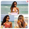 image:imageSOJOS Acetate Polarized Square Sunglasses for Women Retro Narrow Cat Eye SunniesDUSKBrownBrown