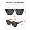 image:imageSOJOS Acetate Polarized Sunglasses for Women Classic Square Retro UV400 Sun GlassesBlackGrey