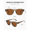 image:imageSOJOS Acetate Polarized Sunglasses for Women Classic Square Retro UV400 Sun GlassesBrownBrown