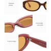 image:imageSOJOS Acetate Polarized Sunglasses for Women Oval CatEye Retro Vintage Sun Glasses SloaneBraunYellow