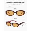 image:imageSOJOS Acetate Polarized Sunglasses for Women Oval CatEye Retro Vintage Sun Glasses SloaneBraunYellow
