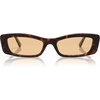 image:imageSOJOS Acetate Rectangle Polarized Sunglasses for Women Narrow Trendy 90s Retro Sunnies SunriseHoney Haze TortoiseshellYellow