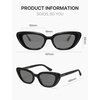 image:imageSOJOS Acetate Retro Cat Eye Sunglasses for Women Polarized Lenses Vintage Fashion Sun Glasses SJ3118BlackGrey