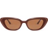 image:imageSOJOS Acetate Retro Cat Eye Sunglasses for Women Polarized Lenses Vintage Fashion Sun Glasses SJ3118BrownBrown