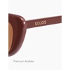image:imageSOJOS Acetate Retro Cat Eye Sunglasses for Women Polarized Lenses Vintage Fashion Sun Glasses SJ3118BrownBrown
