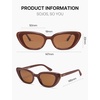 image:imageSOJOS Acetate Retro Cat Eye Sunglasses for Women Polarized Lenses Vintage Fashion Sun Glasses SJ3118BrownBrown