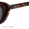 image:imageSOJOS Acetate Retro Cat Eye Sunglasses for Women Polarized Lenses Vintage Fashion Sun Glasses SJ3118TortosieGrey