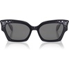 image:imageSOJOS Acetate Square Cat Eye LimitedEdition Sunglasses Women Polarized Sunglasses with Pearl Accents MELODYBlackGrey