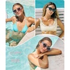image:imageSOJOS Acetate Square Cat Eye LimitedEdition Sunglasses Women Polarized Sunglasses with Pearl Accents MELODYBluePurple